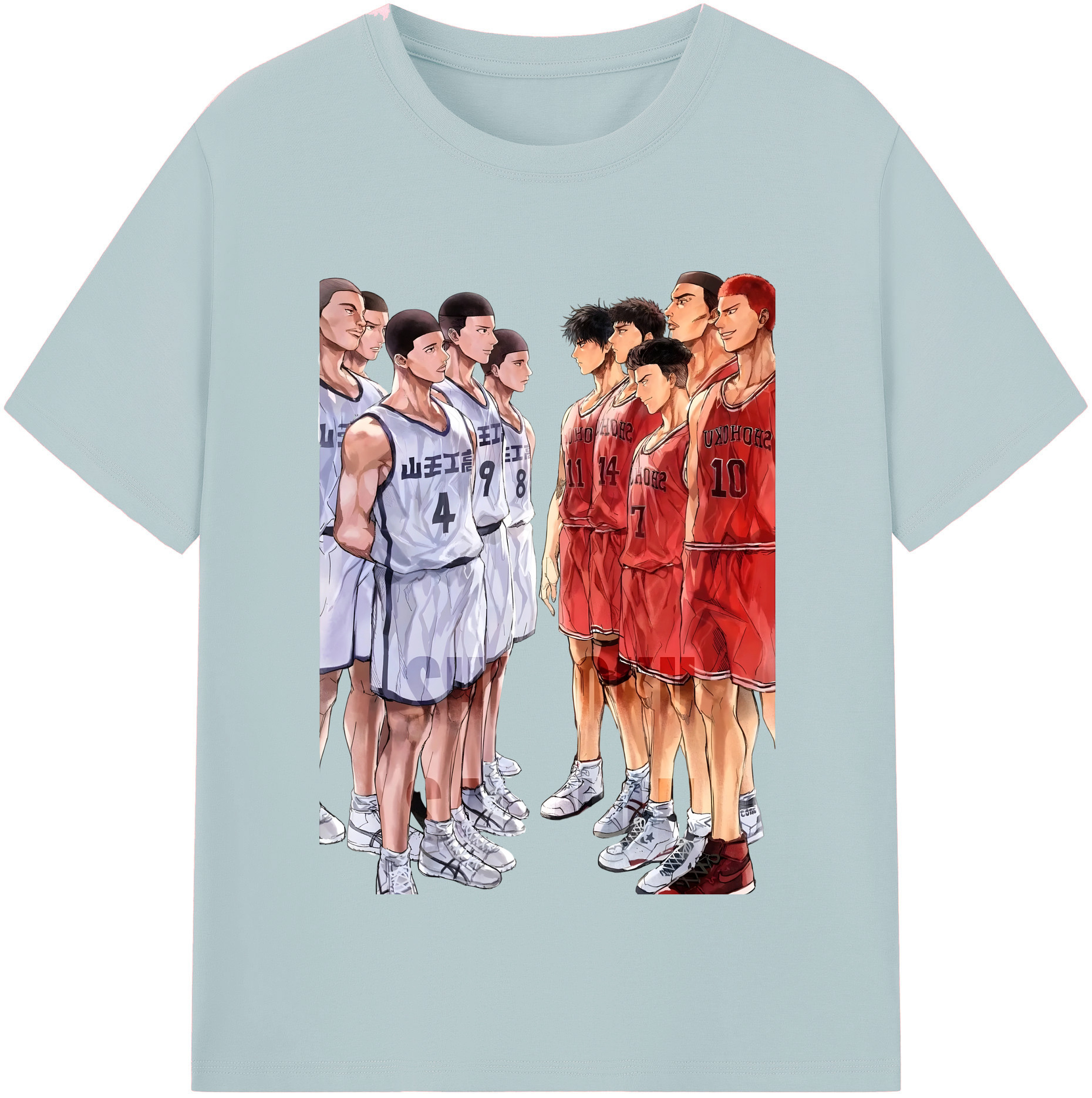 SLAM DUNK／スラムダンク 綿100％半袖Tシャツ（フロントプリント）